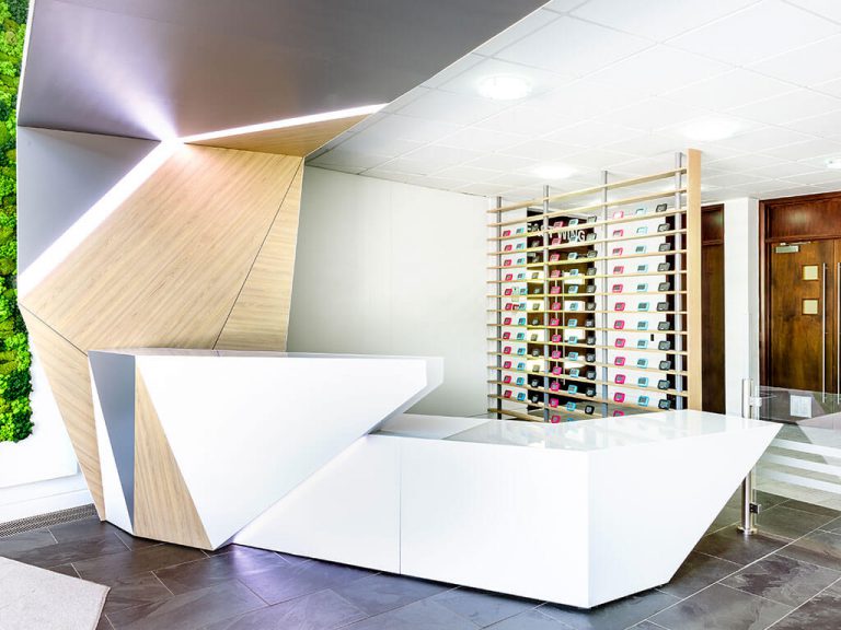 Utilita Energy revamped reception counter desk